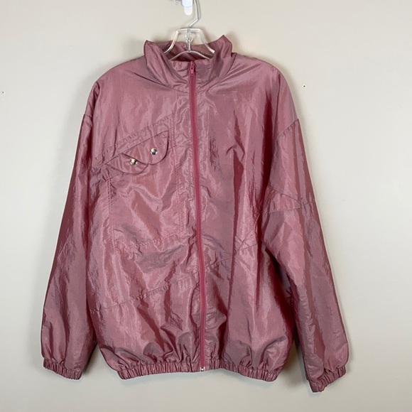 Passports Vintage Pink Windbreaker Jacket Size XL - Picture 3 of 13